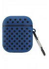 Newface Airpods 2 (2.nesil) Spor Delikli Kılıf - Lacivert-Siyah