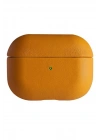 Newface Airpods 3 (3.nesil) 405 Deri Kılıf - Turuncu