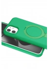 Newface Apple iPhone 11 Regal Magsafe Standlı Kapak - Yeşil