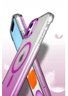 Newface Apple iPhone 12 Glossy Magsafe Kapak - Pembe