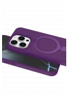 Newface Apple iPhone 14 Pro Max Regal Magsafe Standlı Kapak - Derin Mor