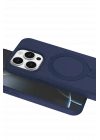 Newface Apple iPhone 14 Pro Max Regal Magsafe Standlı Kapak - Lacivert