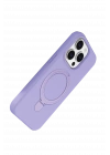 Newface Apple iPhone 14 Pro Max Regal Magsafe Standlı Kapak - Lila