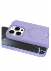 Newface Apple iPhone 14 Pro Max Regal Magsafe Standlı Kapak - Lila