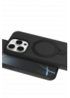 Newface Apple iPhone 14 Pro Max Regal Magsafe Standlı Kapak - Siyah