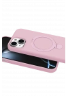 Newface Apple iPhone 14 Regal Magsafe Standlı Kapak - Açık Pembe