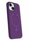 Newface Apple iPhone 14 Regal Magsafe Standlı Kapak - Derin Mor