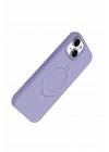 Newface Apple iPhone 14 Regal Magsafe Standlı Kapak - Lila
