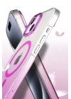 Newface Apple iPhone 15 Glossy Magsafe Kapak - Pembe