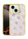Newface Apple iPhone 15 Lumi Desenli Kapak - Sarı