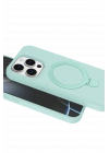 Newface Apple iPhone 15 Pro Max Regal Magsafe Standlı Kapak - Su Yeşili