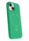 Newface Apple iPhone 15 Regal Magsafe Standlı Kapak - Yeşil