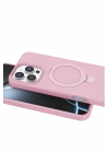 Newface Apple iPhone 16 Pro Regal Magsafe Standlı Kapak - Açık Pembe