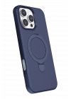 Newface Apple iPhone 16 Pro Regal Magsafe Standlı Kapak - Lacivert