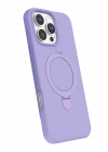 Newface Apple iPhone 16 Pro Regal Magsafe Standlı Kapak - Lila