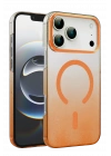 Newface Apple iPhone 17 Pro Glossy Magsafe Kapak - Turuncu
