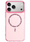 Newface Apple iPhone 17 Pro Live Diamond Magsafe Kapak - Pembe
