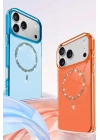Newface Apple iPhone 17 Pro Live Diamond Magsafe Kapak - Pembe