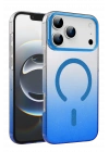 Newface Apple iPhone 17 Pro Max Glossy Magsafe Kapak - Mavi