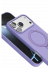 Newface Apple iPhone 17 Pro Max Regal Magsafe Standlı Kapak - Lila