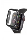 Newface Apple Watch 42mm Camlı Kasa Ekran Koruyucu - Siyah
