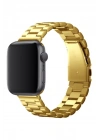 Newface Apple Watch 42mm Metal Baklalı Kordon - Gold