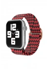 Newface Apple Watch 42mm Star Kordon - Zigzag Kırmızı-Siyah