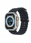 Newface Apple Watch Ultra 49mm Alüminyum Kasa Cam Ekran Koruyucu - Mavi