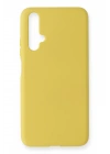 Newface Huawei Honor 20 Kılıf Nano içi Kadife Silikon - Sarı