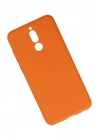 Newface Huawei Mate 10 Lite Kılıf Nano içi Kadife Silikon - Turuncu