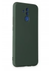 Newface Huawei Mate 20 Lite Kılıf Nano içi Kadife Silikon - Koyu Yeşil