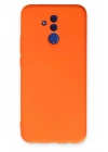 Newface Huawei Mate 20 Lite Kılıf Nano içi Kadife Silikon - Turuncu