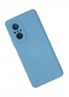 Newface Huawei Nova 9 SE Kılıf Nano içi Kadife Silikon - Mavi