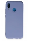 Newface Huawei P20 Lite Kılıf Nano içi Kadife Silikon - Lila