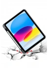 Newface iPad 2022 10.9 (10.nesil) Kılıf Kalemlikli Mars Tablet Kılıfı - Siyah