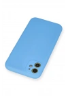 Newface iPhone 11 Kılıf Nano içi Kadife Silikon - Mavi