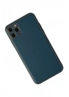 Newface iPhone 11 Pro Kılıf Coco Deri Silikon Kapak - Mavi