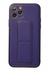 Newface iPhone 11 Pro Kılıf Coco Deri Standlı Kapak - Mor