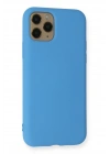 Newface iPhone 11 Pro Kılıf Nano içi Kadife Silikon - Mavi