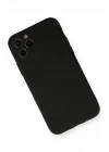 Newface iPhone 11 Pro Kılıf Nano içi Kadife Silikon - Siyah