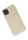Newface iPhone 11 Pro Max Kılıf Nano içi Kadife Silikon - Bej