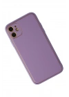 Newface iPhone 12 Kılıf Coco Deri Silikon Kapak - Lila