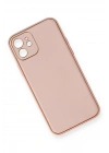 Newface iPhone 12 Kılıf Coco Deri Silikon Kapak - Pembe