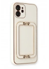 Newface iPhone 12 Kılıf Coco Elit Kapak - Beyaz
