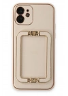 Newface iPhone 12 Kılıf Coco Elit Kapak - Gold