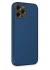 Newface iPhone 12 Pro Kılıf Coco Deri Silikon Kapak - Açık Mavi