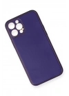 Newface iPhone 12 Pro Kılıf Coco Deri Silikon Kapak - Mor