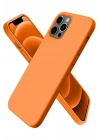 Newface iPhone 12 Pro Kılıf First Silikon - Turuncu