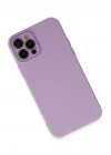 Newface iPhone 12 Pro Kılıf Lansman Glass Kapak - Lila