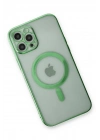 Newface iPhone 12 Pro Kılıf Magneticsafe Lazer Silikon - Haki Yeşil